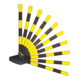 Moravia pédalier pliable noir/jaune 4 poteaux 50 x 900 mm + 10 m de chaîne 4 pcs.