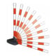 Moravia pédalier pliable rouge/blanc 4 poteaux 50 x 900 mm + 10 m de chaîne 4 pcs.