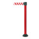 Moravia Poteau de sangle alu rouge avec bande rouge/blanche hachurée, L 3000 mm, 60 × 895 mm-1