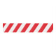 Moravia Poteau de sangle alu rouge avec bande rouge/blanche hachurée, L 3000 mm, 60 × 895 mm