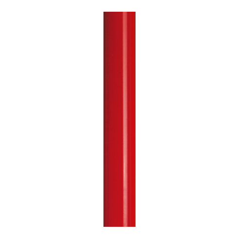 Moravia Poteau de sangle alu rouge avec bande rouge/blanche hachurée, L 3000 mm, 60 × 895 mm