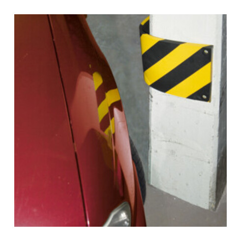 Moravia Prallschutz MORION für Ecksäulen Rechteck 200 x 20 x 500 mm schwarz / gelb