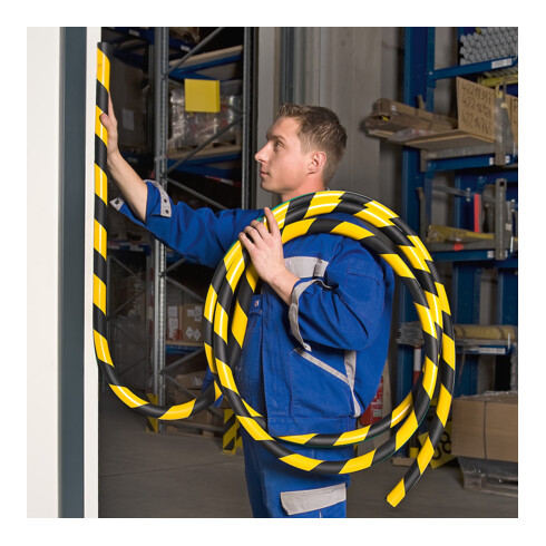 Moravia Prallschutz MORION Kreis Flächenschutz 32 x 40 x 5000 mm gelb/schwarz