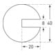 Moravia Prallschutz MORION Kreis Profilschutz 40 x 40 x 8 mm Länge 1000 mm weiß