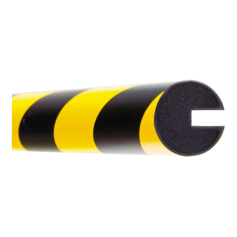 Moravia Prallschutz MORION Kreis Profilschutz 40 x 40 x 8 mm Länge 5000 mm gelb/schwarz