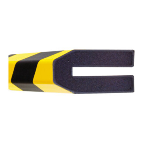 Moravia Prallschutz MORION Trapez Profilschutz 40 x 80 x 8 mm Länge 1000 mm gelb/schwarz