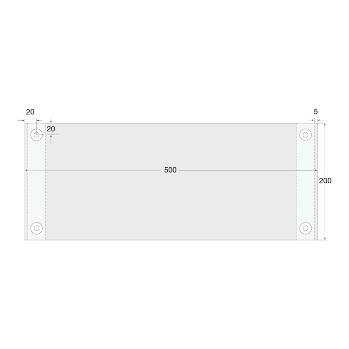 Moravia Protection anti-chocs MORION pour colonnes rondes Rectangulaire 200 × 20 × 500 mm noir / jaune