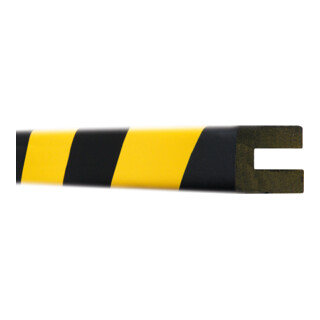 Moravia Protection anti-chocs MORION profil rectangulaire 30 × 25 × 8 mm L 5000 mm jaune/noir