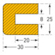 Moravia Protection anti-chocs MORION profil rectangulaire 30 × 25 × 8 mm L 5000 mm jaune/noir-5