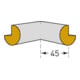 Moravia Protection anti-chocs MORION Profilé d’angle circulaire 40 × 40 Coins intérieurs deux branches noir-3