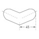 Moravia Protection anti-chocs MORION Protection d’angle circulaire 40 × 40 coins extérieurs à deux branches blanc-3