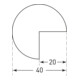 Moravia Protection anti-chocs MORION protection d’angle circulaire 40 × 40 mm L 1000 mm blanc-2