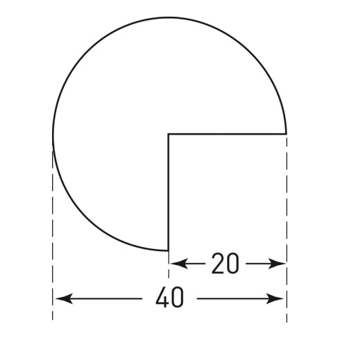 Moravia Protection anti-chocs MORION protection d’angle circulaire 40 × 40 mm L 1000 mm blanc