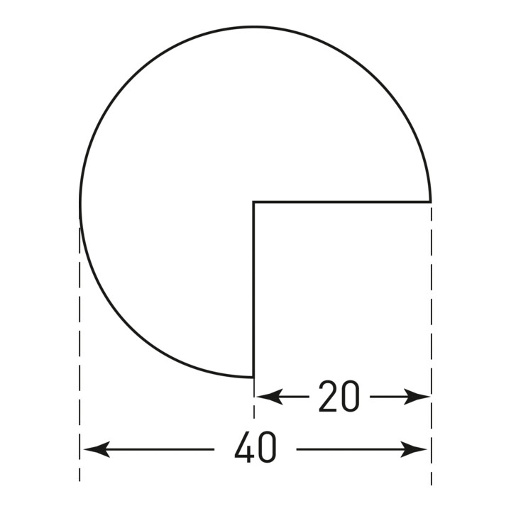 Moravia Protection anti-chocs MORION protection d’angle circulaire 40 × 40 mm L 1000 mm blanc