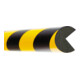 Moravia Protection anti-chocs MORION Protection d'angle circulaire 40 × 40 mm L 1000 mm jaune/noir magnétique-1