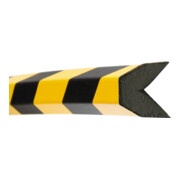Moravia Protection anti-chocs MORION Protection d'angle trapézoïdale 40 × 40 mm longueur 1000 mm noir / jaune magnétique