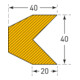 Moravia Protection anti-chocs MORION Protection d'angle trapézoïdale 40 × 40 mm longueur 1000 mm noir / jaune magnétique-5