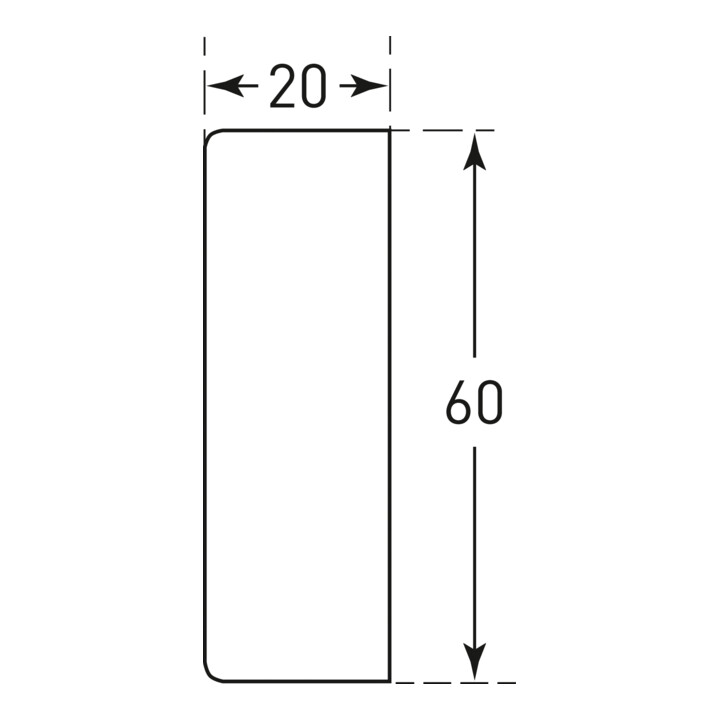 Moravia Protection anti-chocs MORION rectangle 20 × 60 mm L 1000 mm blanc