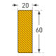 Moravia Protection anti-chocs MORION rectangle 20 × 60 mm L 1000 mm jaune/noir