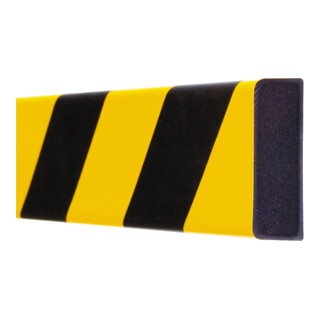 Moravia Protection anti-chocs MORION rectangle 20 × 60 mm L 1000 mm jaune/noir percé
