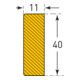 Moravia Protection anti-chocs MORION rectangle 40 × 11 mm L 5000 mm jaune/noir