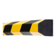 Moravia Protection anti-chocs MORION trapezoïdal 40 × 40 mm L 1000 mm noir/jaune magnétique