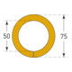 MORAVIA Protection complète de tube circulaire 50/75 PU jaune/noir 1000 mm