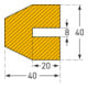 Moravia protection contre les chocs MORION protection de profil trapézoïdal 40 x 40 x 8 mm longueur 1000 mm noir / jaune-4