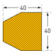 Moravia protection contre les chocs MORION trapèze protection de surface 40/40 mm longueur 1000 mm noir / jaune-2