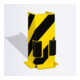 Moravia Protection d’amorce profil U avec rouleau guide noir/jaune 400 × 160 × 6 mm-1