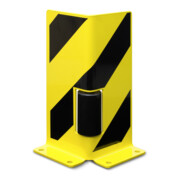 Moravia Protection d’angle avec rouleau guide noir/jaune 400 × 160 × 6 mm