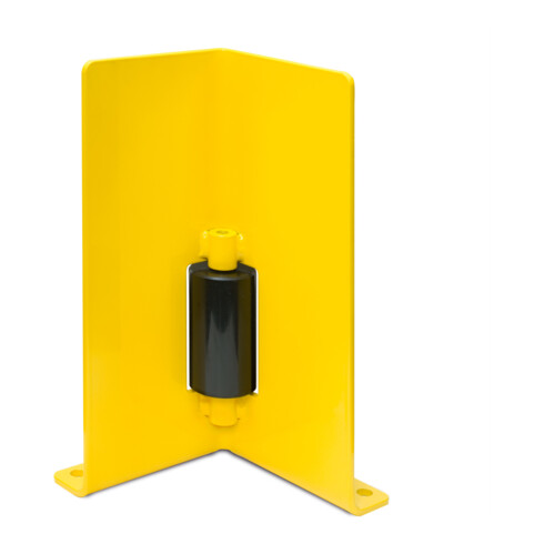 Moravia Protection d’angle avec rouleau guide noir/jaune 400 × 160 × 6 mm