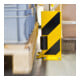 Moravia Protection d’angle avec rouleau guide noir/jaune 400 × 160 × 6 mm