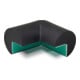 Moravia Protection d'angle MORION cercle 40 × 40 coins extérieurs noir-1