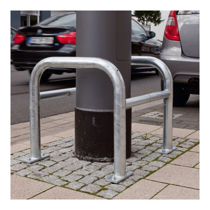 Moravia Protection de colonne acier galvanisé à chaud 2 pièces 600 × 520 × 520 mm à cheviller