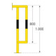 Moravia Protection de tube Groß 1000 noir/jaune 1000 × 350 × 300 mm avec plaques sol/murales
