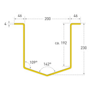 Moravia Protection de tube petite 300 noir/jaune 300 × 292 × 230 mm avec plaques murales