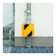 Moravia Protection de tube petite 300 noir/jaune 300 × 292 × 230 mm avec plaques murales-3