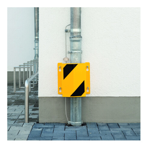Moravia Protection de tube petite 300 noir/jaune 300 × 292 × 230 mm avec plaques murales