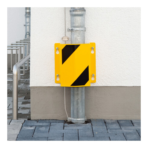 Moravia Protection de tube petite 300 noir/jaune 300 × 292 × 230 mm avec plaques murales