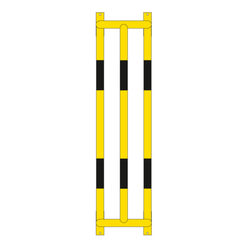 Moravia Protection de tuyau Grande 1500 noir/jaune 1500 x 350 x 300 mm avec plaques murales