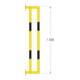 Moravia Protection de tuyau Grande 1500 noir/jaune 1500 x 350 x 300 mm avec plaques murales
