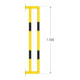 Moravia Protection de tuyau Grande 1500 noir/jaune 1500 x 350 x 300 mm avec plaques murales-5