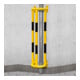 Moravia Protection de tuyau Grande 1500 noir/jaune 1500 x 350 x 300 mm avec plaques murales