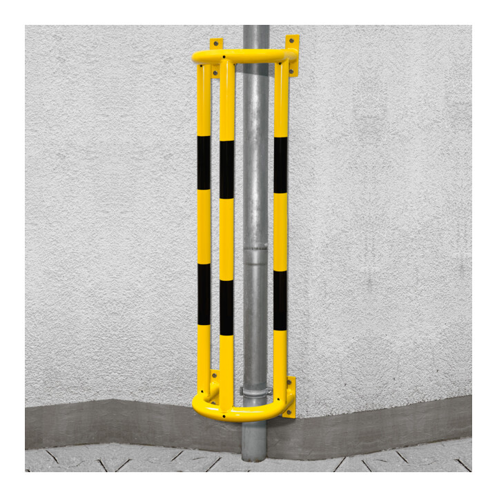 Moravia Protection de tuyau Grande 1500 noir/jaune 1500 x 350 x 300 mm avec plaques murales