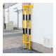 Moravia Protection de tuyau Groß 1500 noir/jaune 1500 x 350 x 300 mm avec plaques sol/murales