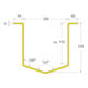Moravia Protection de tuyau petite 500 noir/jaune pour montage mural 500 × 292 × 230 mm