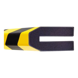 Moravia Protezione antiurto MORION, trapezoidale, protezione profili, 40x80x8mm L=1000mm, giallo/nero