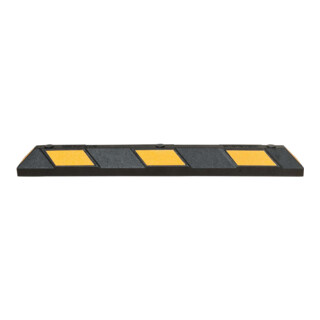 Moravia Radstopp Park-AID 1 200 mm noir jaune avec bandes réfléchissantes et matériel de fixation inclus