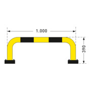 Moravia Rammschutz-Bügel Black Bull SWING für außen zum Aufdübeln 390 x 1000 mm-5
